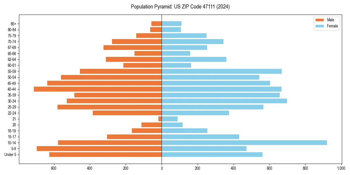 Population pyramid for 