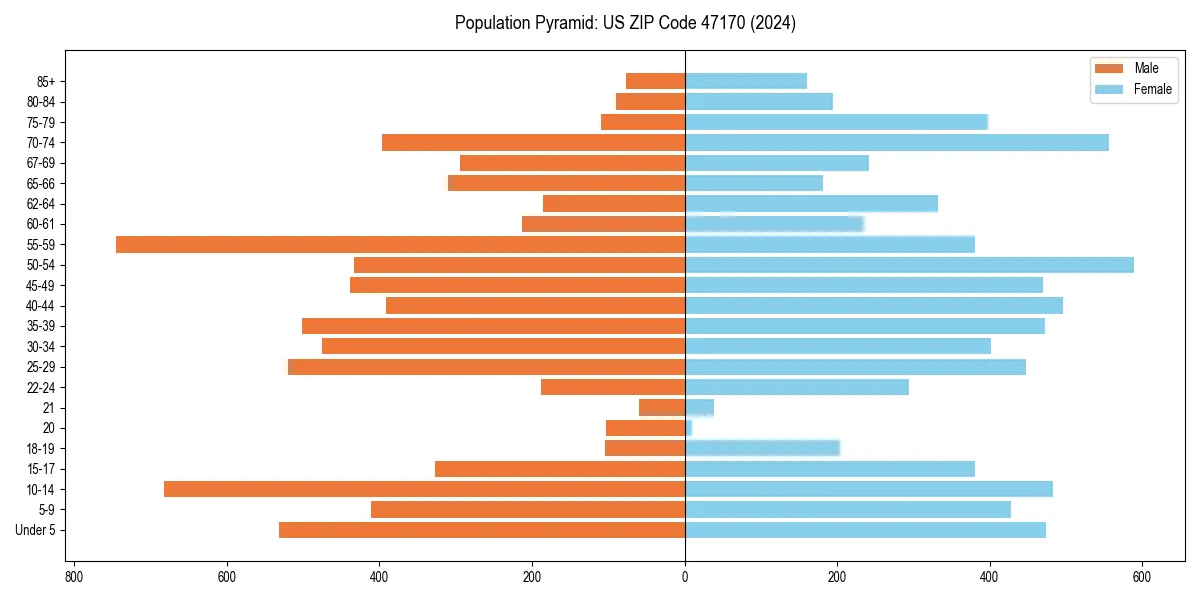 Population pyramid for 