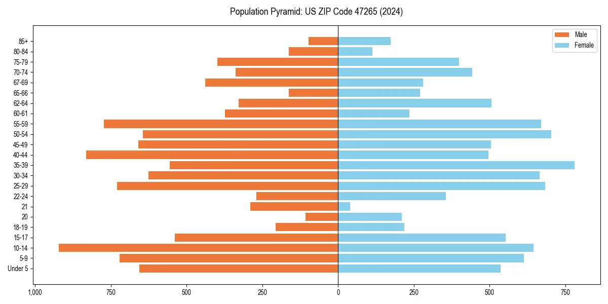 Population pyramid for 