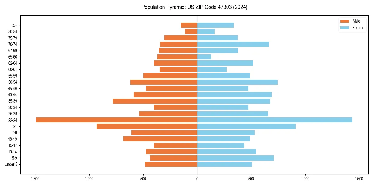 Population pyramid for 