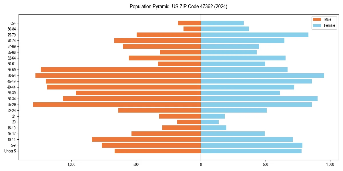 Population pyramid for 