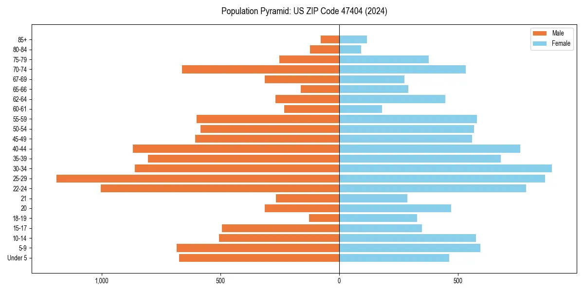 Population pyramid for 