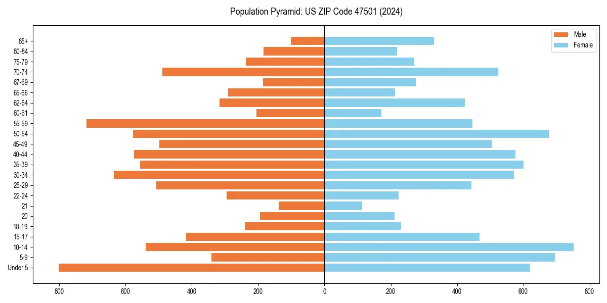 Population pyramid for 