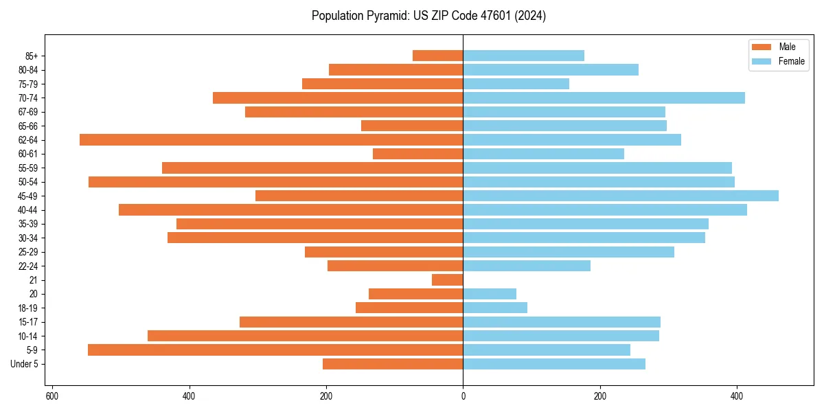 Population pyramid for 