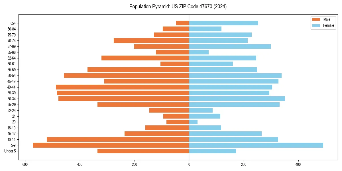 Population pyramid for 