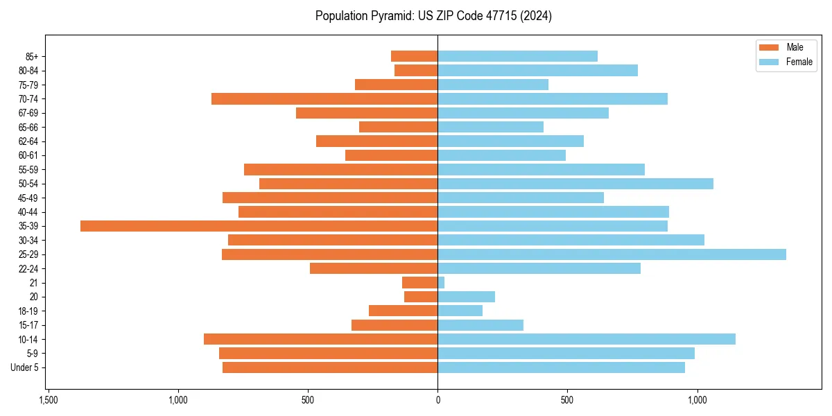 Population pyramid for 