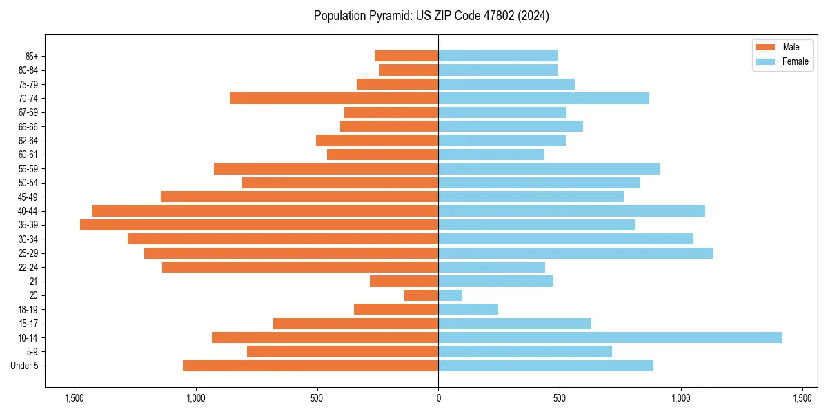 Population pyramid for 