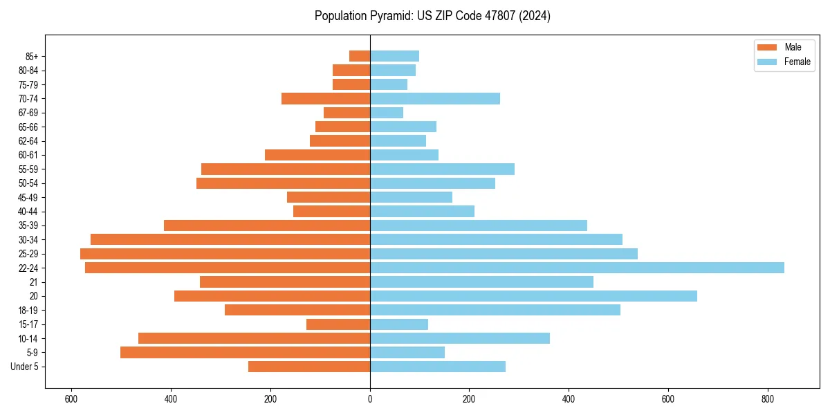 Population pyramid for 