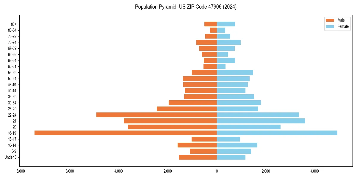 Population pyramid for 