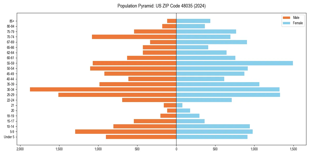 Population pyramid for 