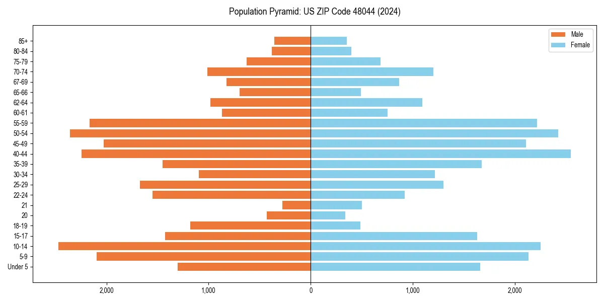 Population pyramid for 