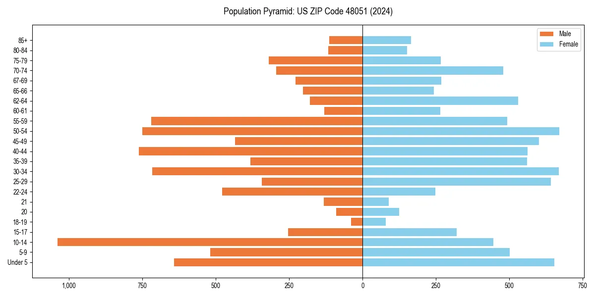 Population pyramid for 