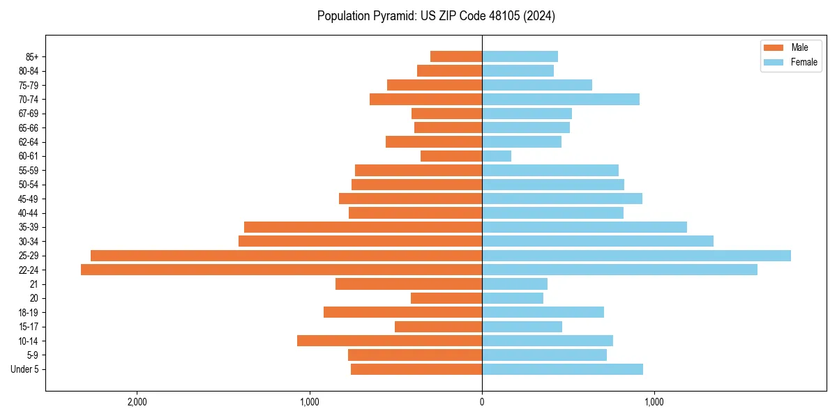 Population pyramid for 