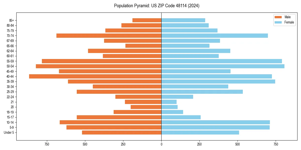 Population pyramid for 