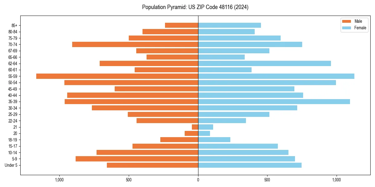 Population pyramid for 