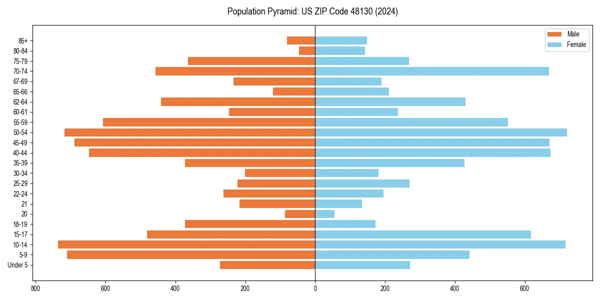 Population pyramid for 