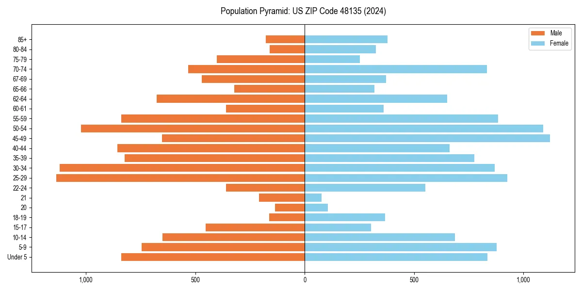 Population pyramid for 