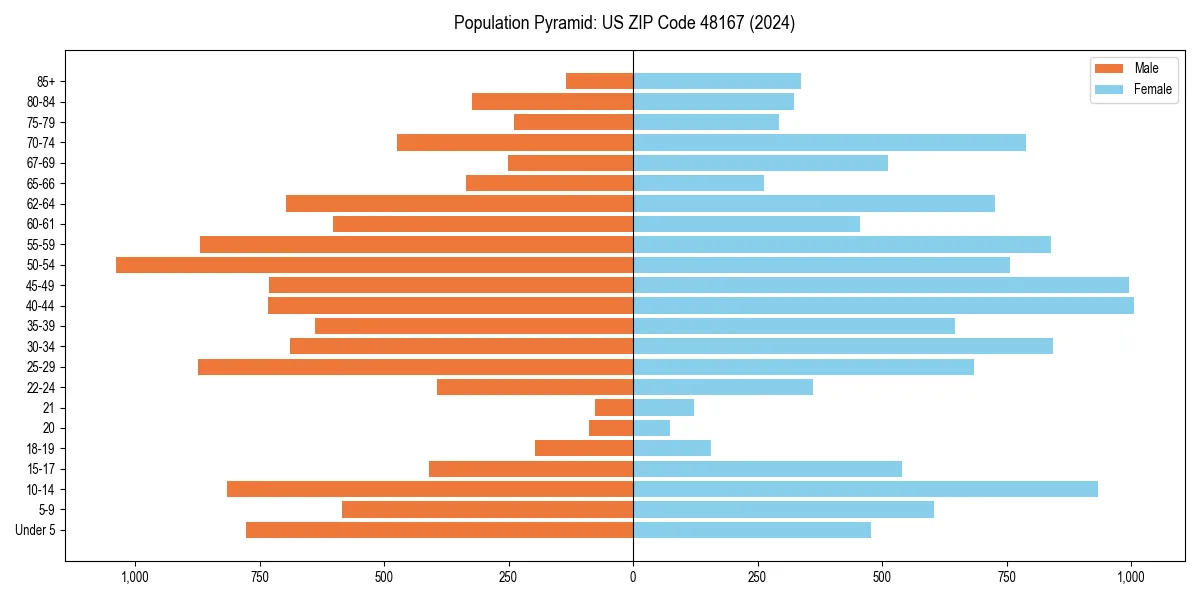 Population pyramid for 