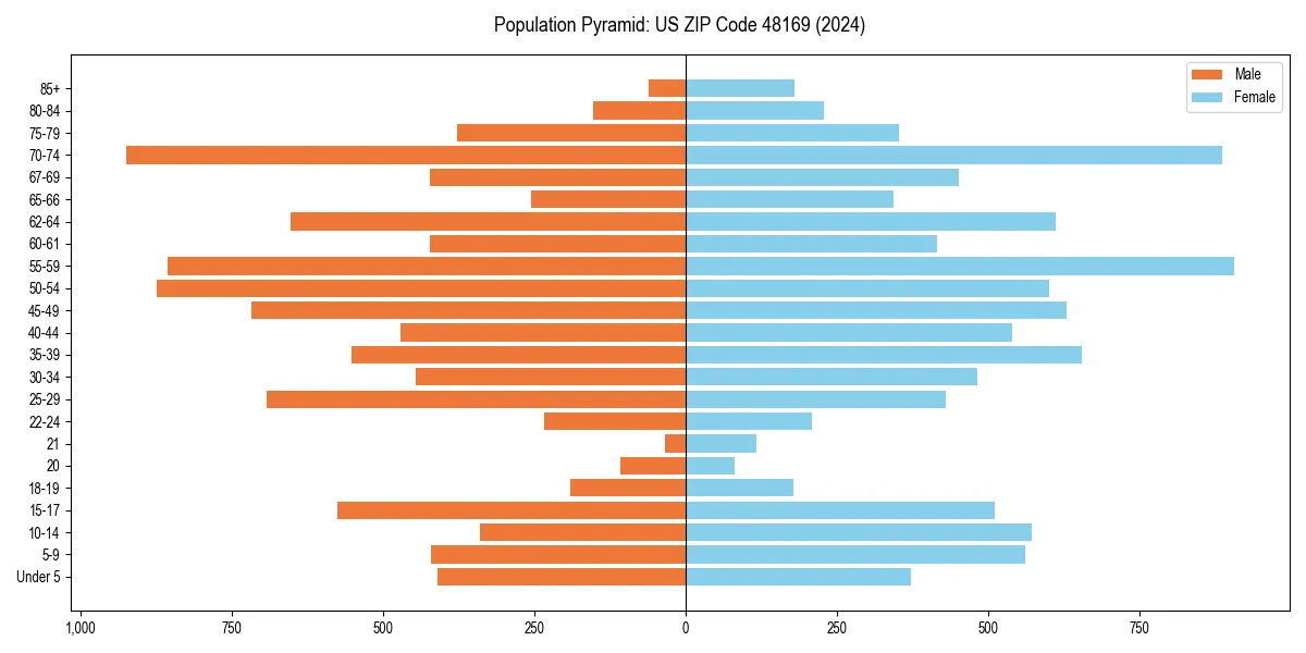 Population pyramid for 