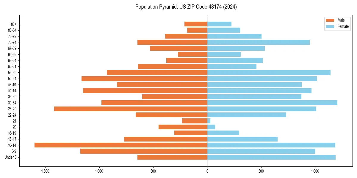 Population pyramid for 