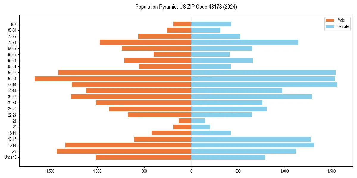 Population pyramid for 