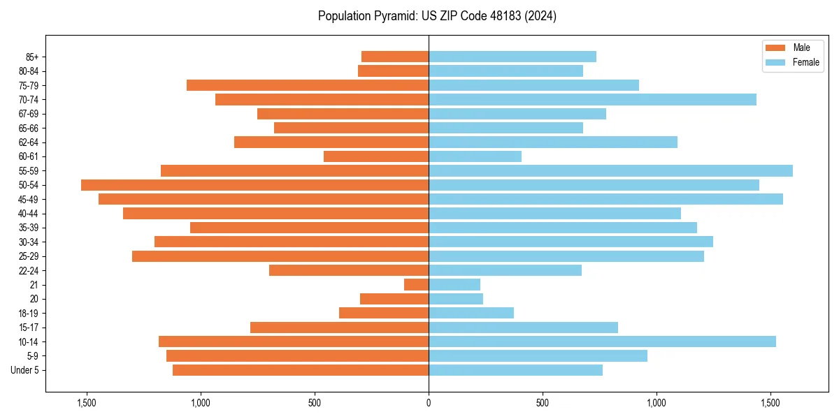 Population pyramid for 