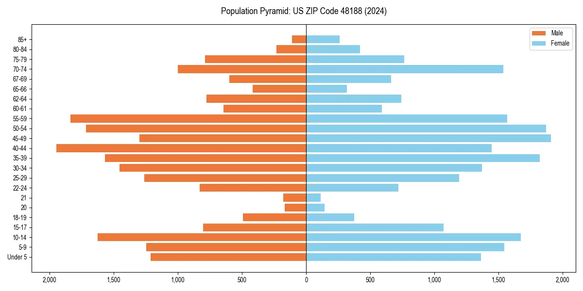 Population pyramid for 