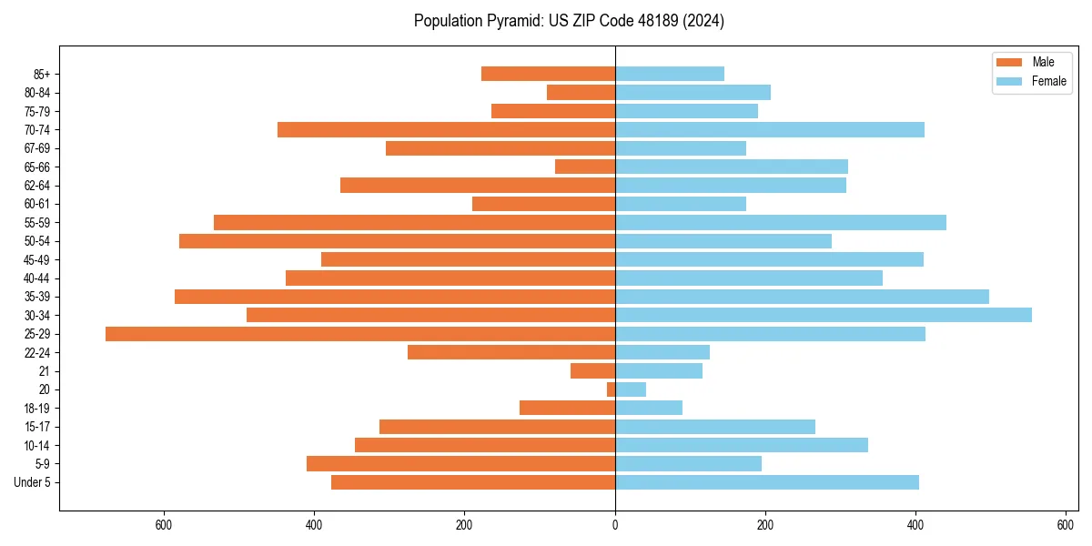 Population pyramid for 