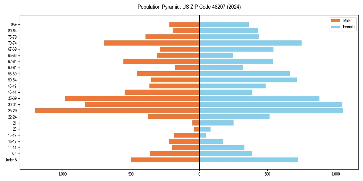 Population pyramid for 