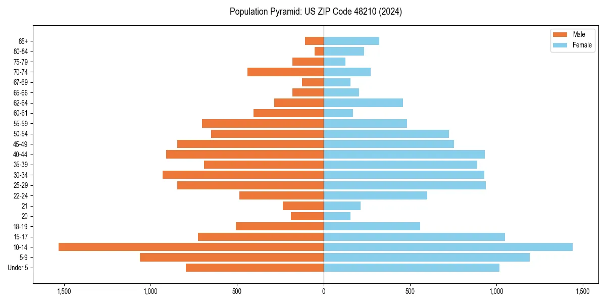Population pyramid for 
