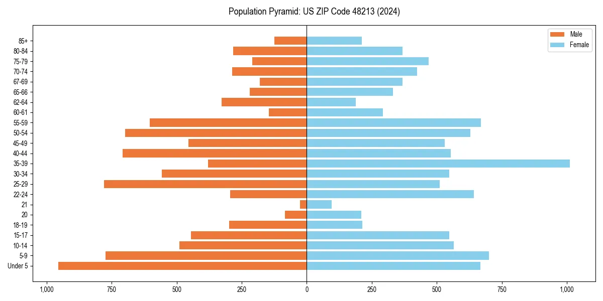 Population pyramid for 