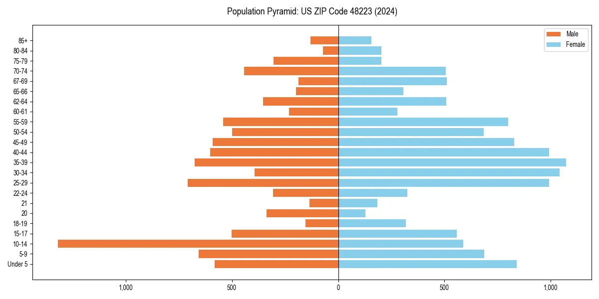 Population pyramid for 