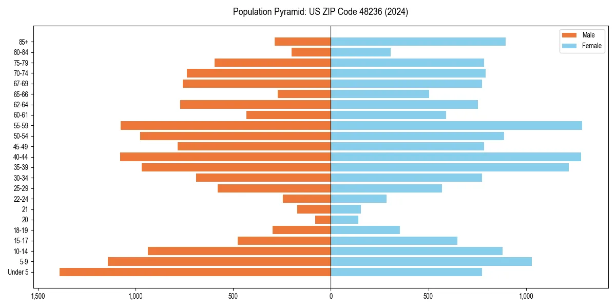 Population pyramid for 