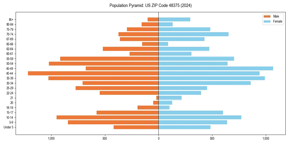 Population pyramid for 