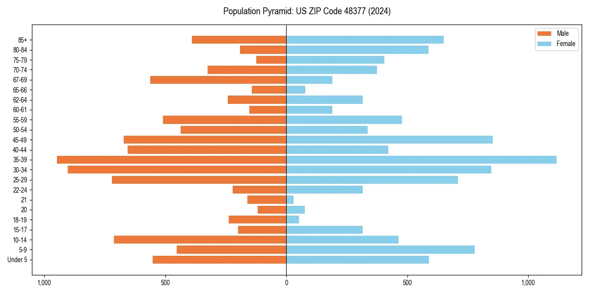 Population pyramid for 