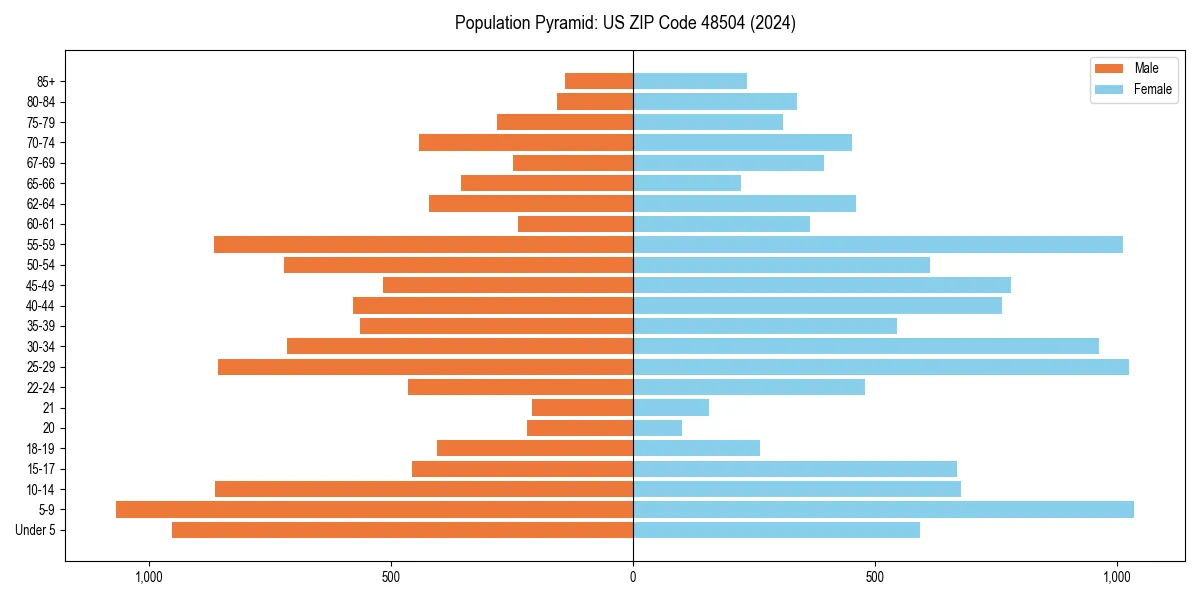 Population pyramid for 