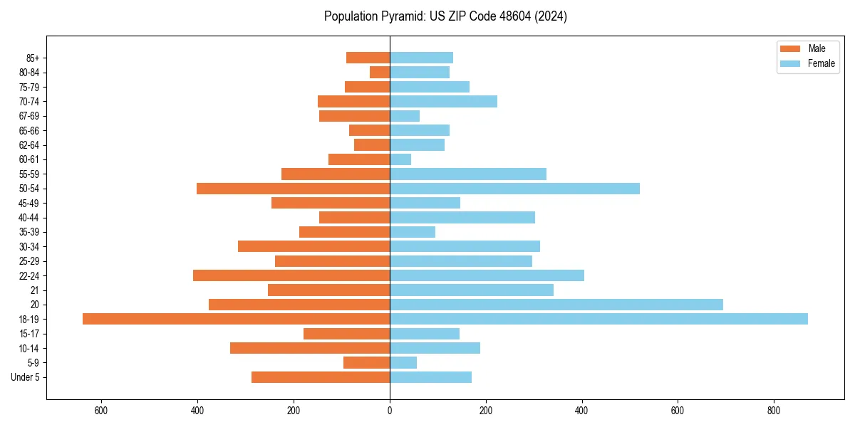 Population pyramid for 