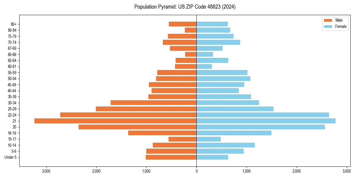 Population pyramid for 