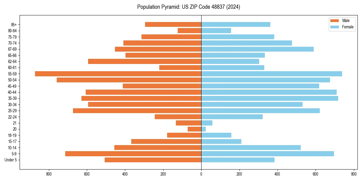 Population pyramid for 