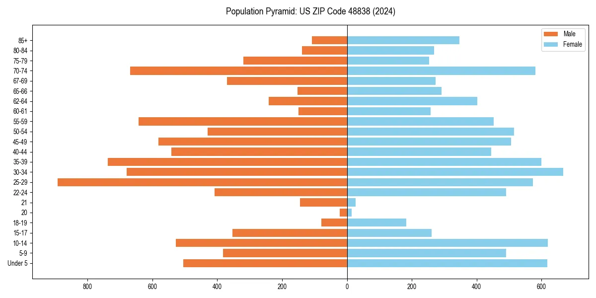 Population pyramid for 