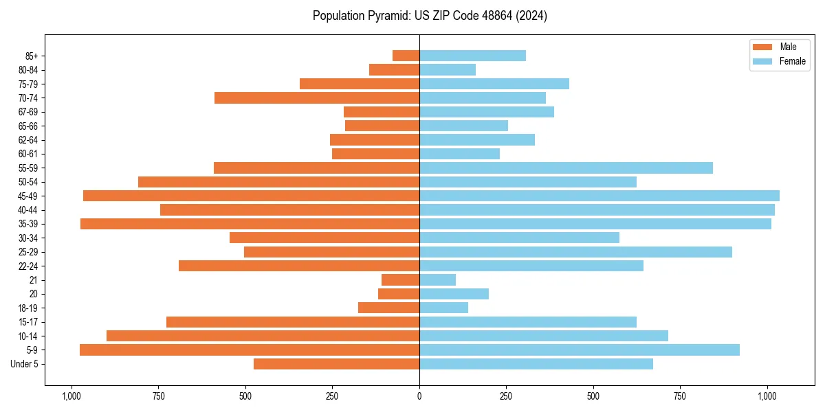 Population pyramid for 