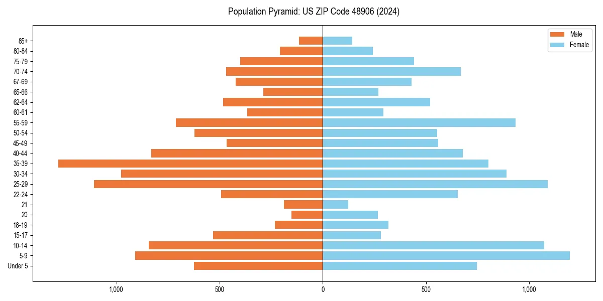 Population pyramid for 