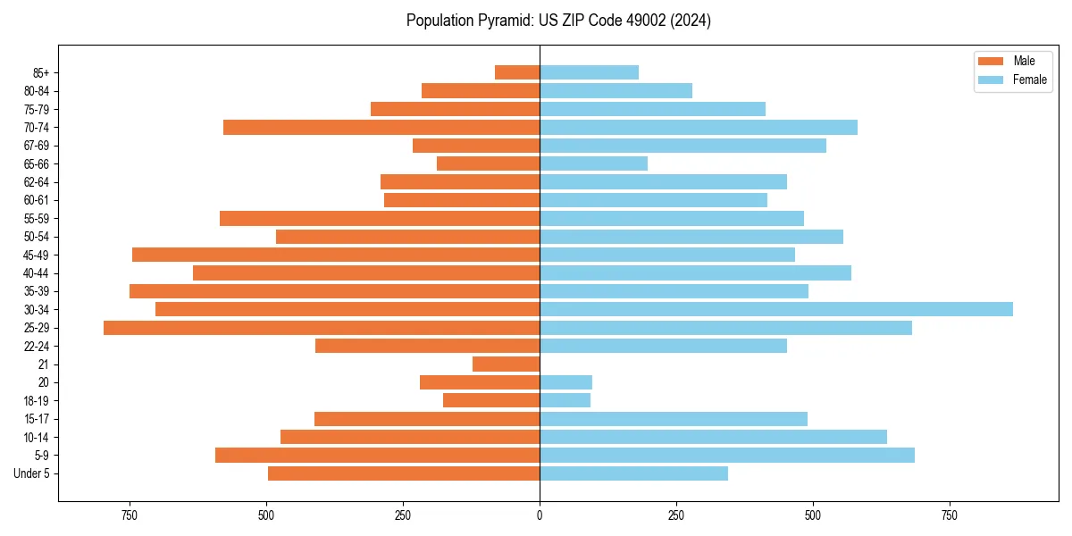 Population pyramid for 
