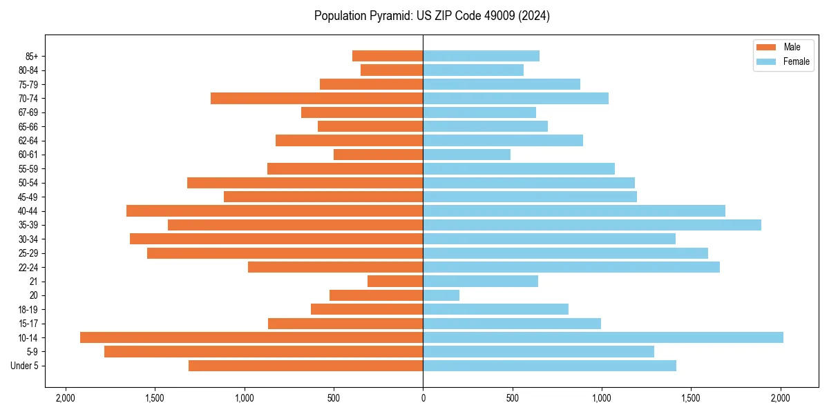 Population pyramid for 