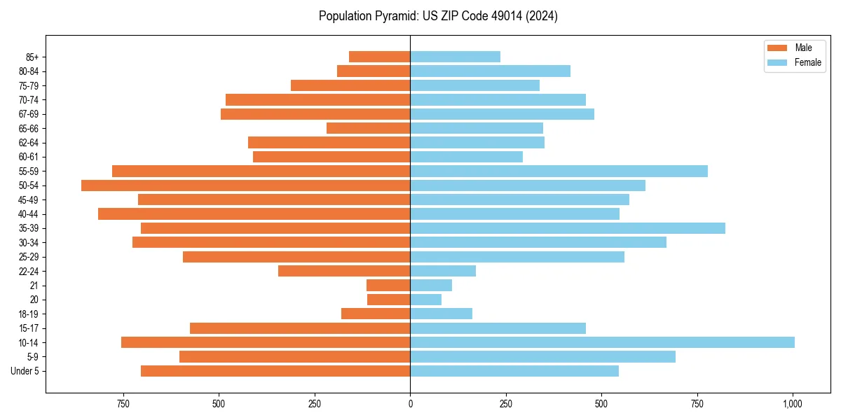 Population pyramid for 
