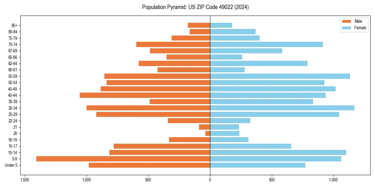 Population pyramid for 