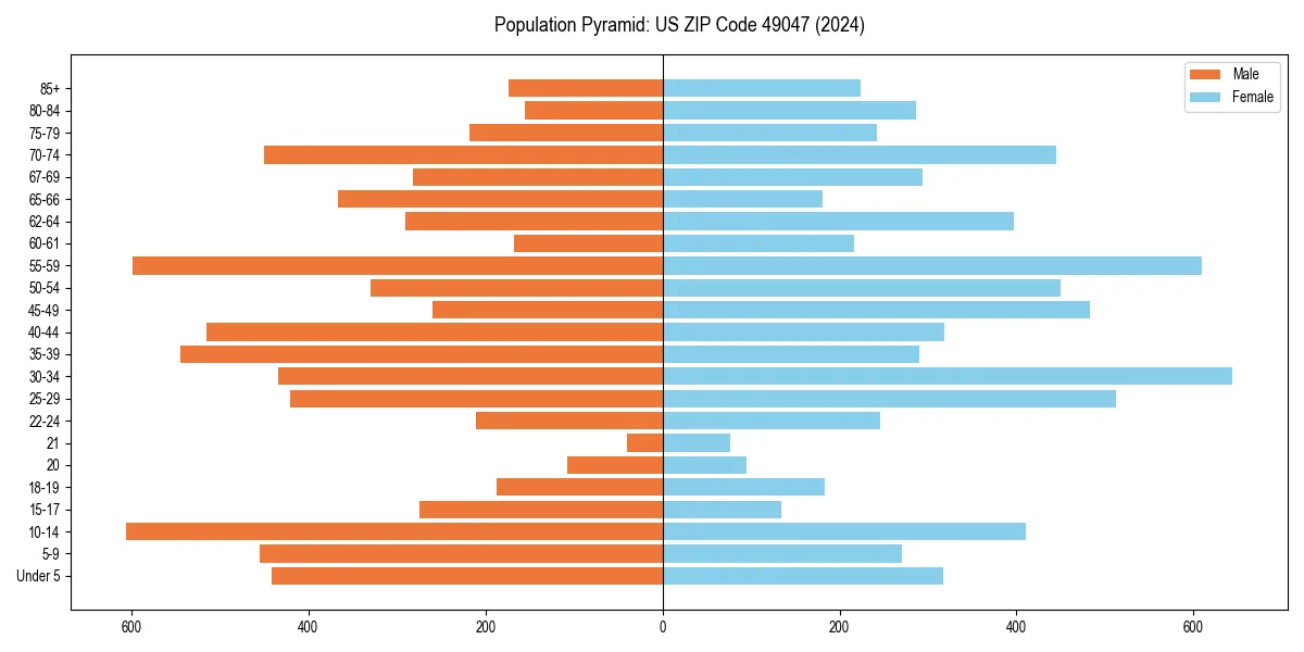 Population pyramid for 