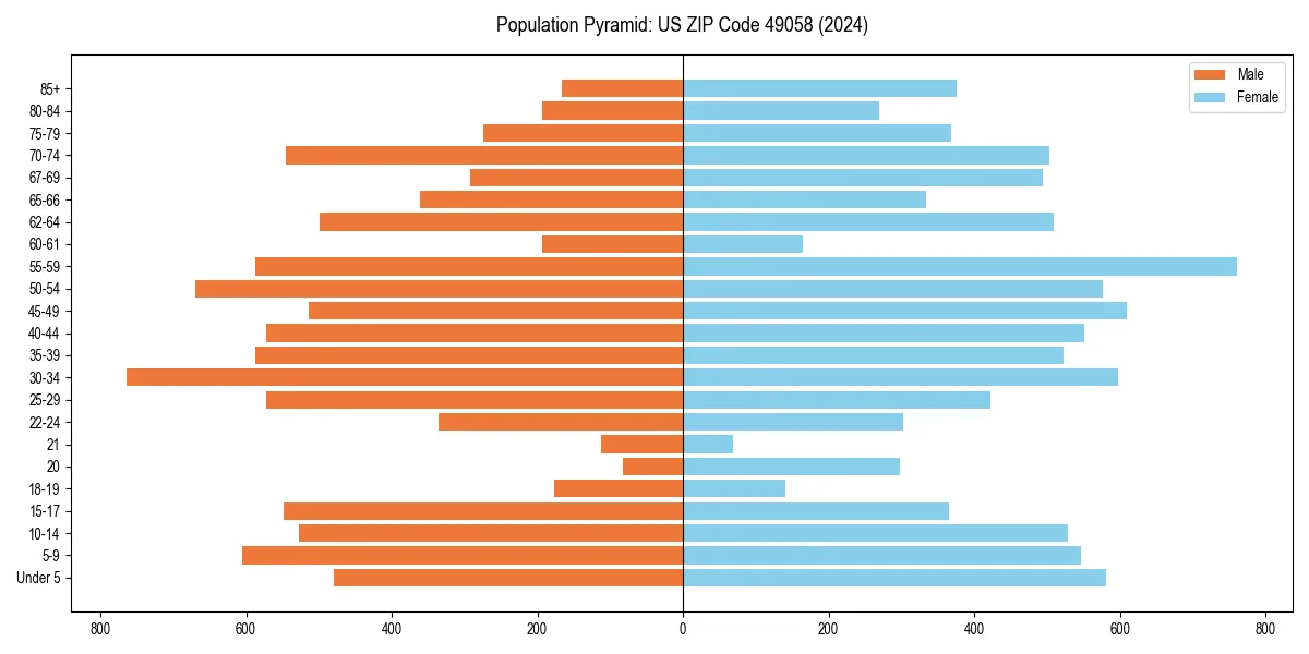 Population pyramid for 