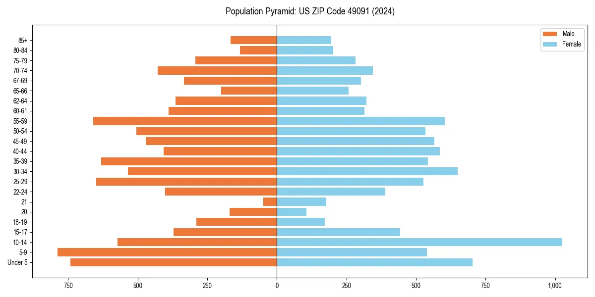 Population pyramid for 