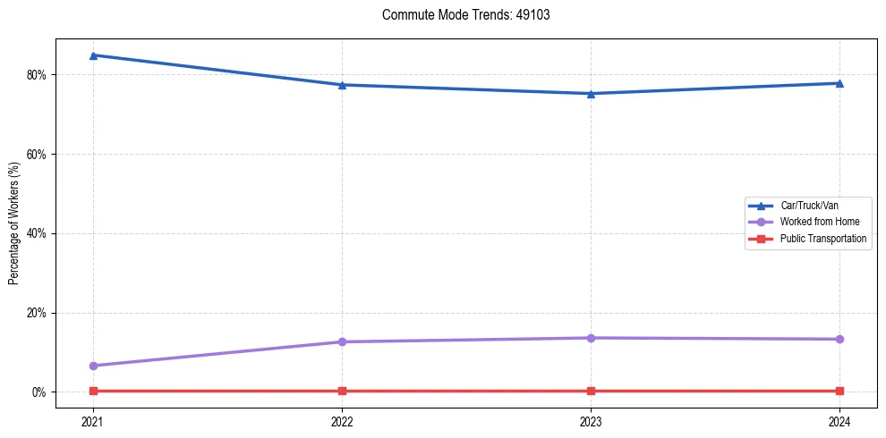 Transportation trends in US ZIP Code 49103
